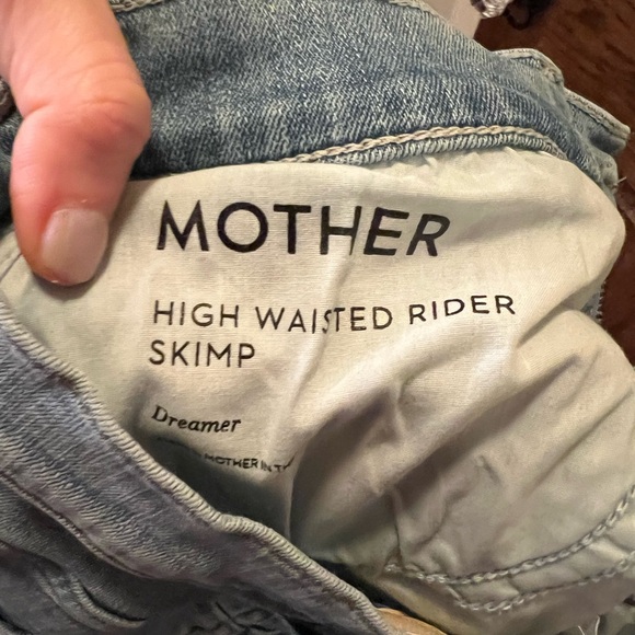 MOTHER High Rise Blue Jeans Distressed Style - Picture 5 of 5